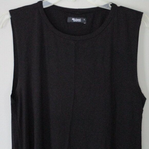 Michael Lauren Womens Round Neck Sleeveless Tank Dress Black Size Large - Picture 2 of 6